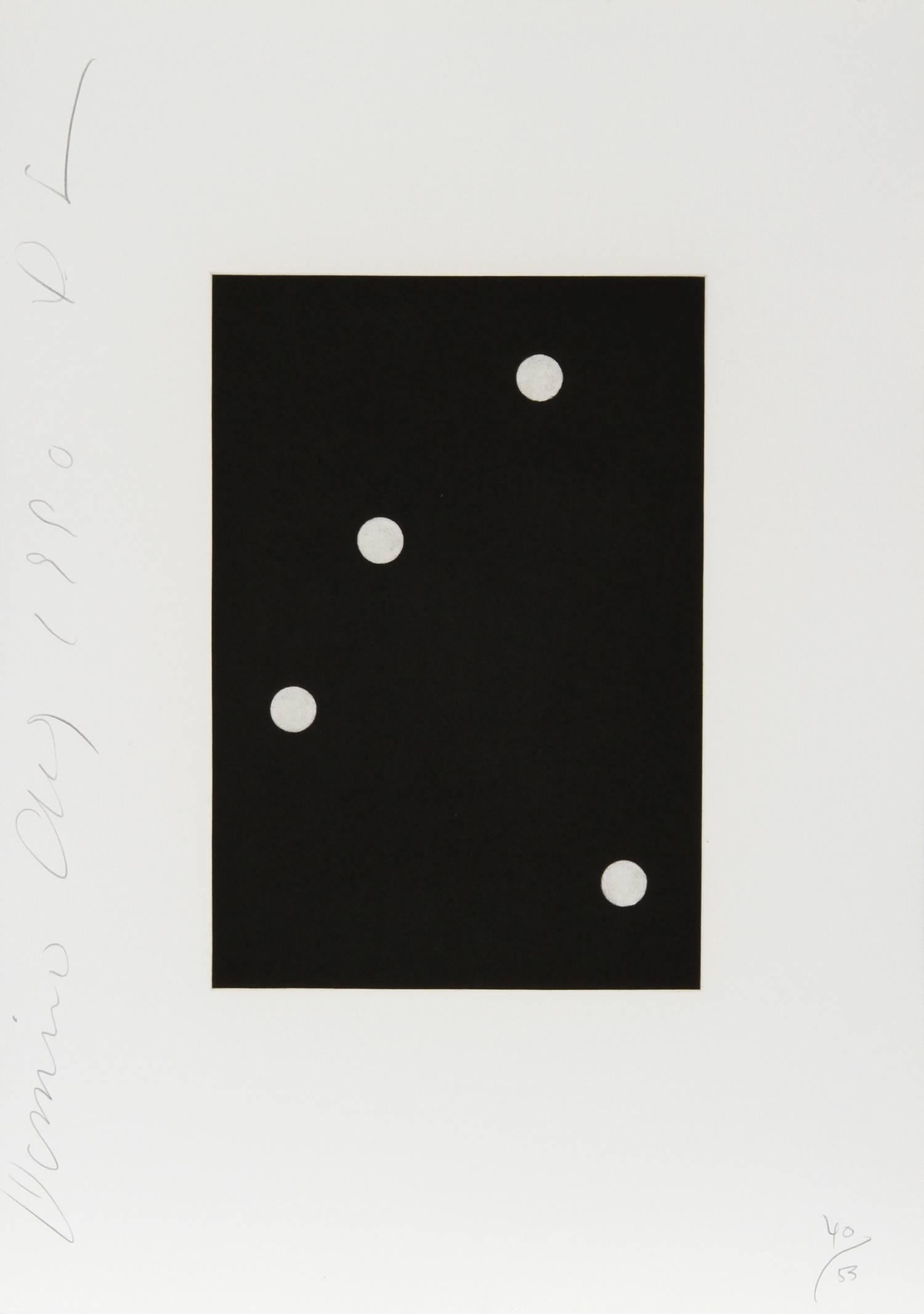 Donald Sultan Abstract Print - 6 from the Dominoes Portfolio, Aquatint Etching, 1990