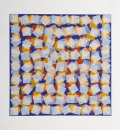Grabado Linograbado Abstracto, circa 1955 por Eric Newton