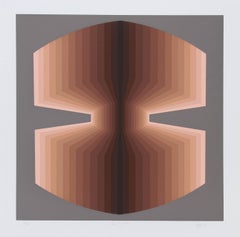 Fan Figuration, Op Art Serigraph by Jurgen Peters, 1980
