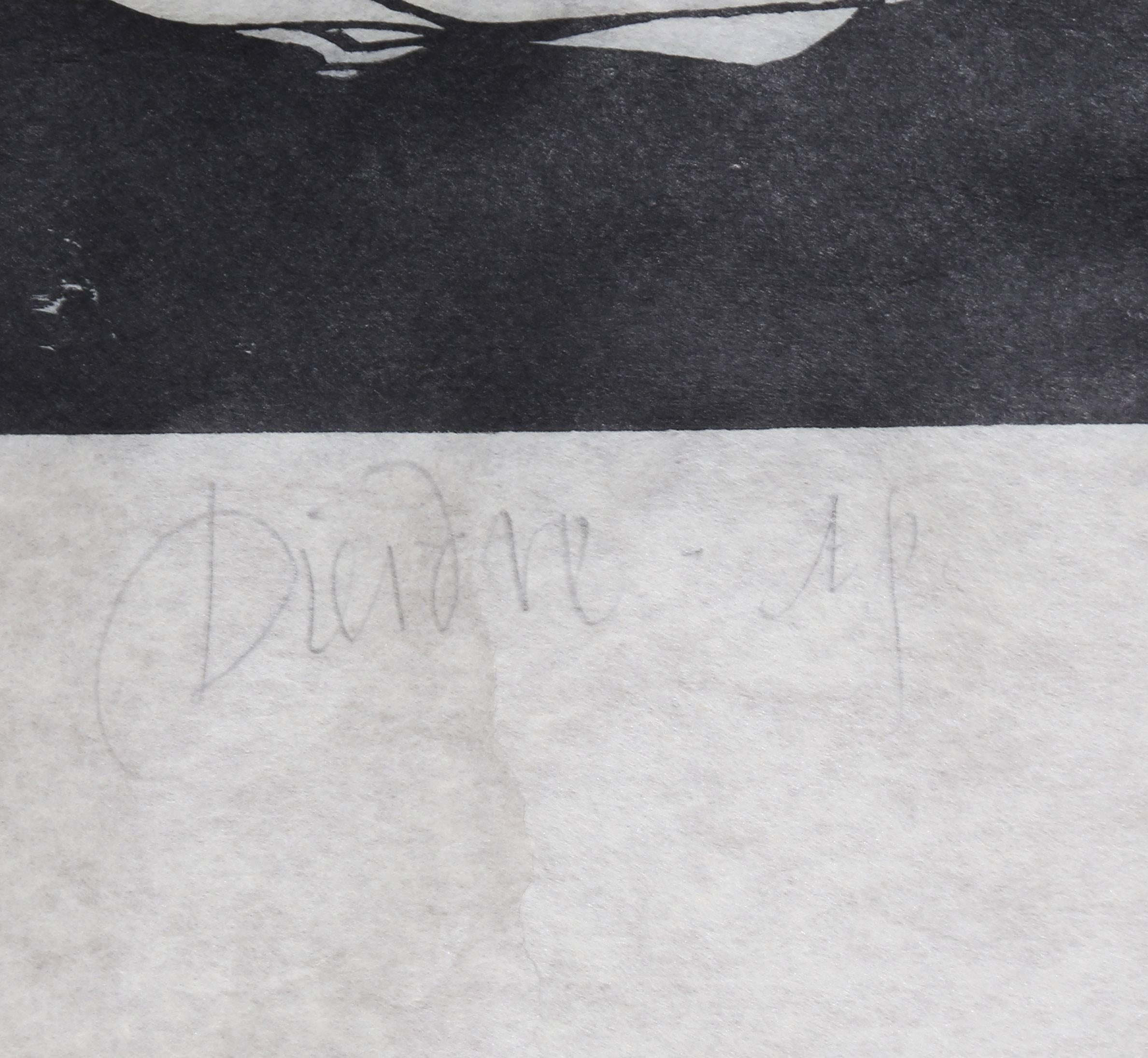 « Dierdre », gravure sur papier de riz de Leonard Baskin en vente 1