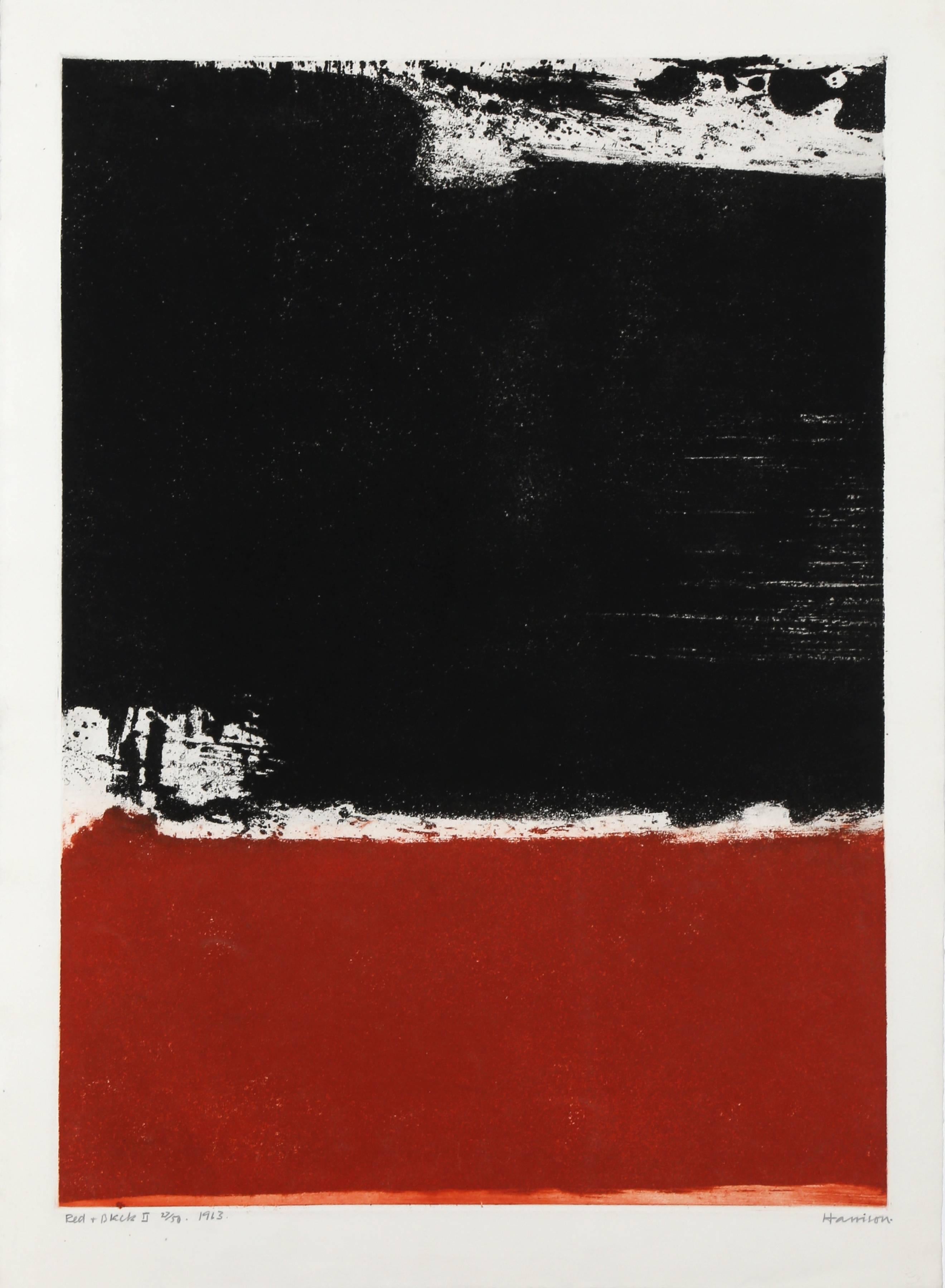 Anthony Harrison Abstract Print – Abstrakte Radierung mit Aquatinta:: 1963