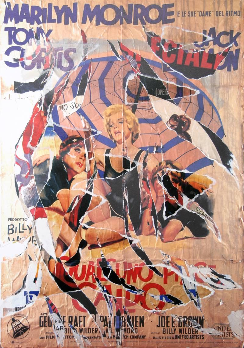Dame del Ritmo (Marilyn Monroe dans Certains l'aiment chaud) Sérigraphie de Mimmo Rotella