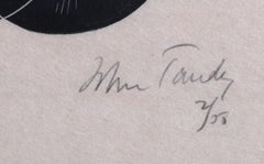 Xilografia astratta moderna di John Tandy c1928