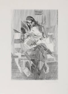 Maternite, Signed Cubist Etching by Jacques Villon
