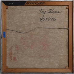 Aperture, Op Art Geometric Abstract Oil Painting by Roy Ahlgren