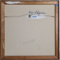 Passage, Geometric Abstract Acrylic Op Art Painting by Roy Ahlgren