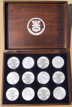 Homage to Israel set of 12 Silver Medallions