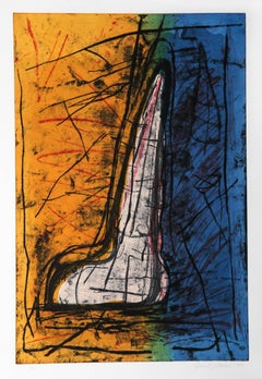 Retro Untitled (Nose), Abstract Etching by Richard Fishman