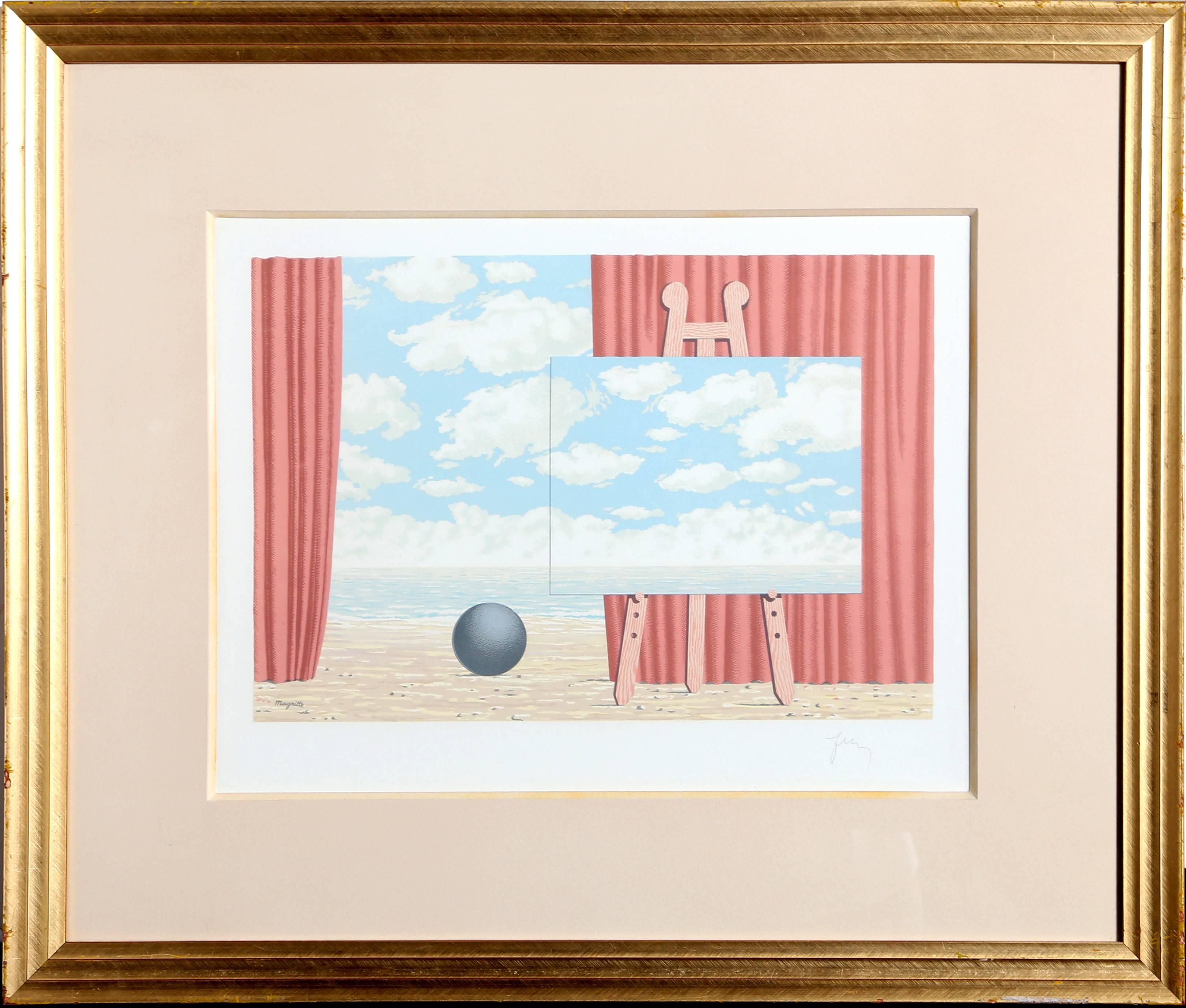 (after) René Magritte Landscape Print - La Belle Captive