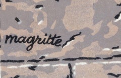 La Traversée Difficile, Surrealistische Lithographie von Rene Magritte