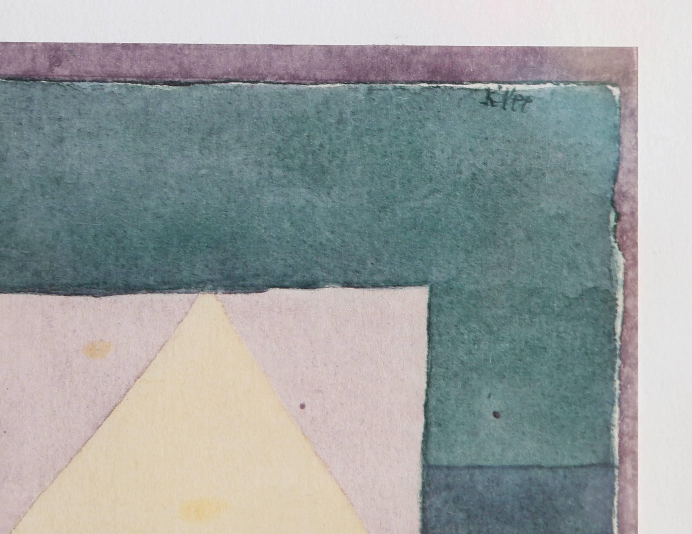 Drei Hauser Grun-violette Stufung (Troi Maisons Gradation vert-violet) - by Klee - Print by (after) Paul Klee
