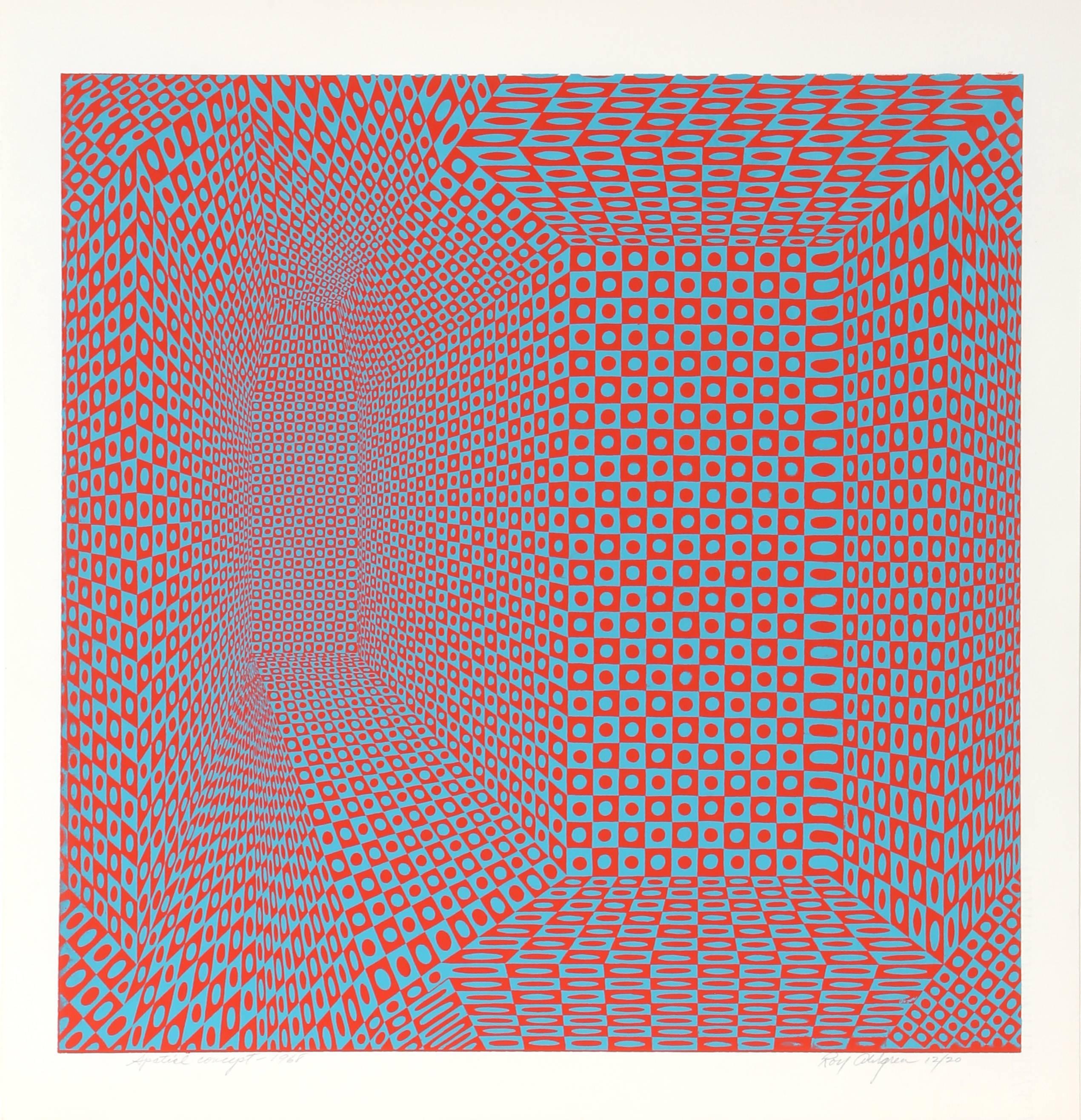 Roy Ahlgren Abstract Print - Spatial Concept I