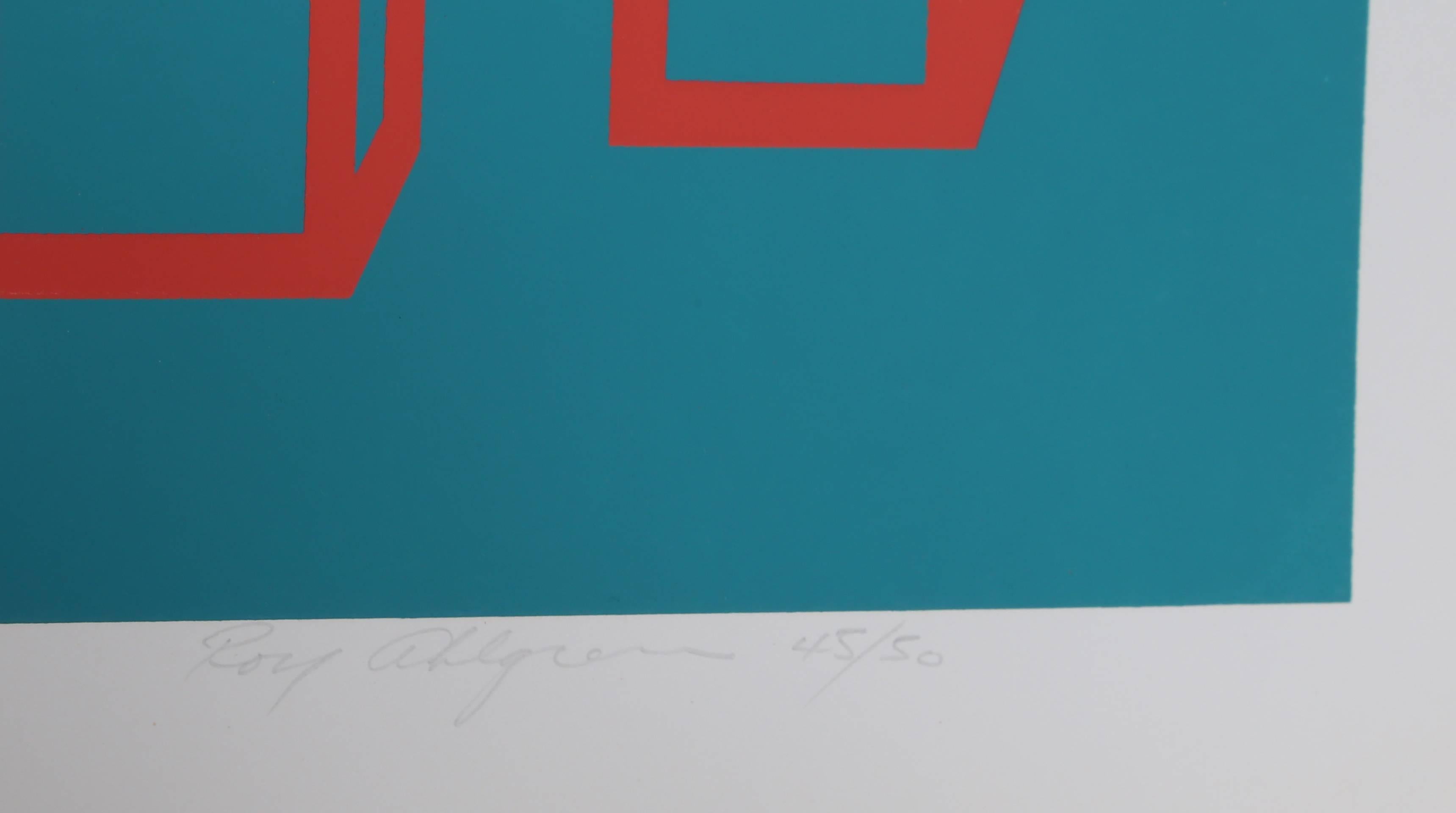 Vista esplosa, serigrafia geometrica astratta di Roy Ahlgren in vendita 1