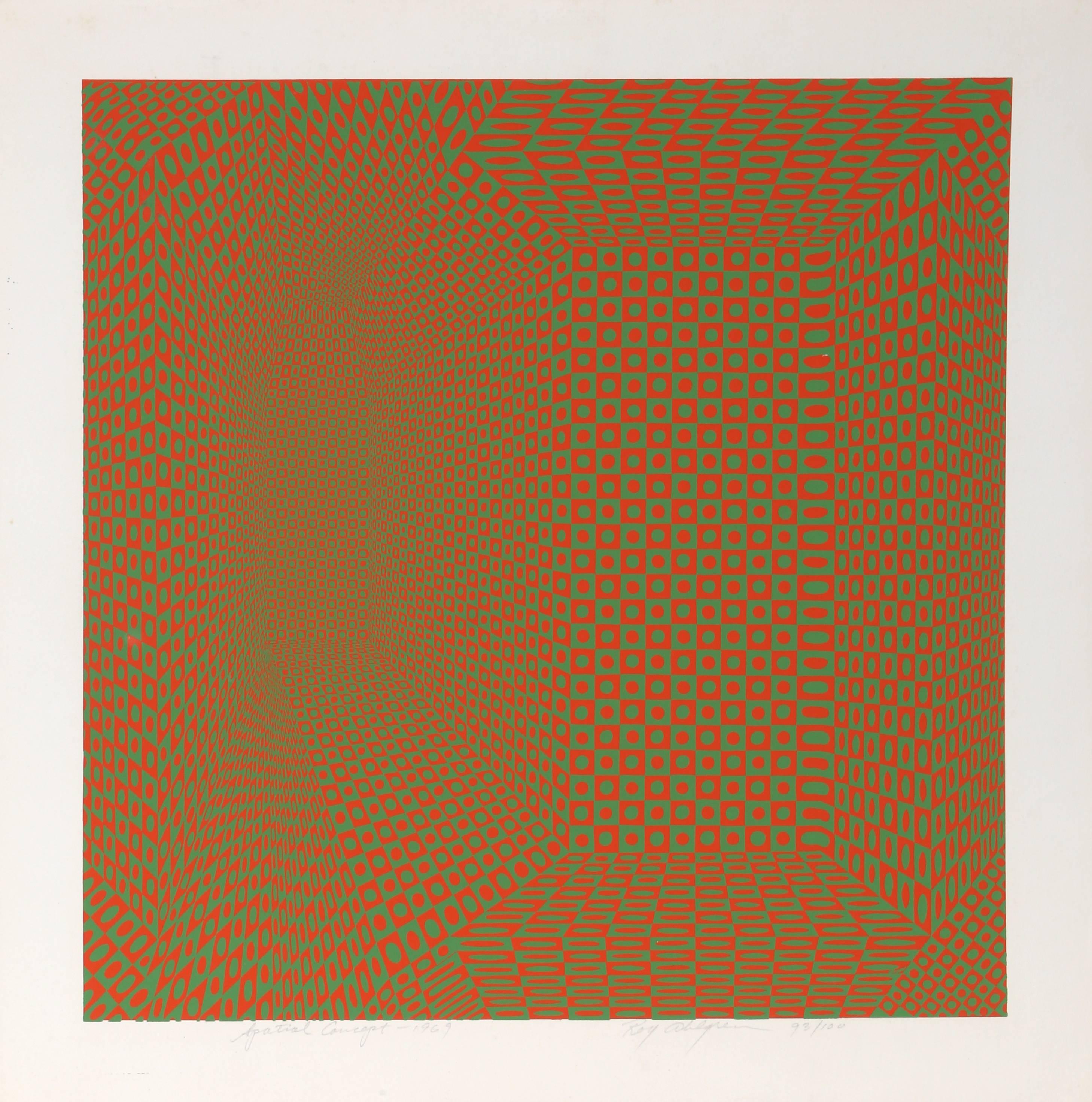 Roy Ahlgren Abstract Print - Spatial Concept