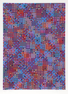 Cuernavaca, sérigraphie abstraite géométrique de Tony Bechara