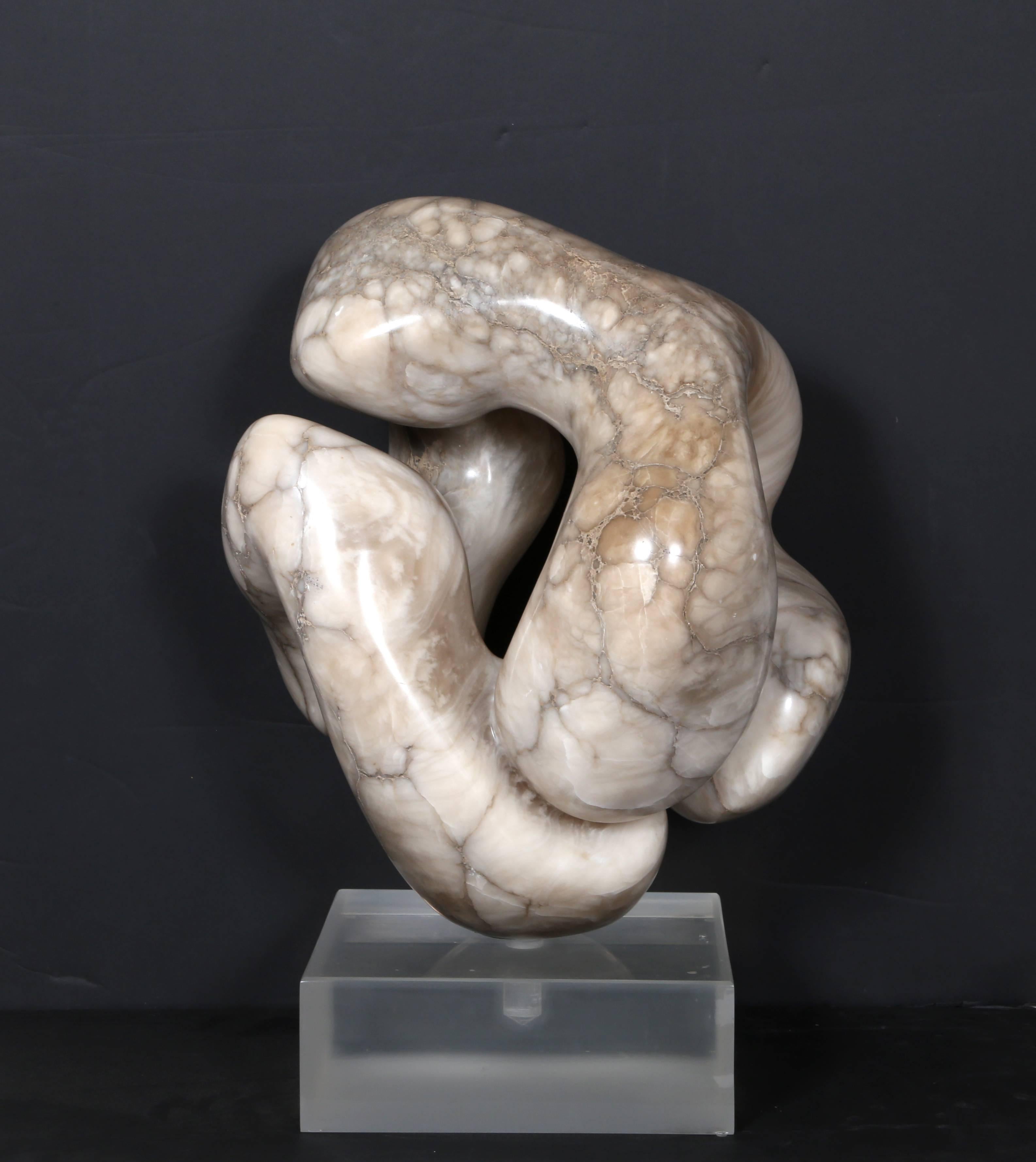 Unique abstract marble sculpture - Sculpture by Bruno Facchini
