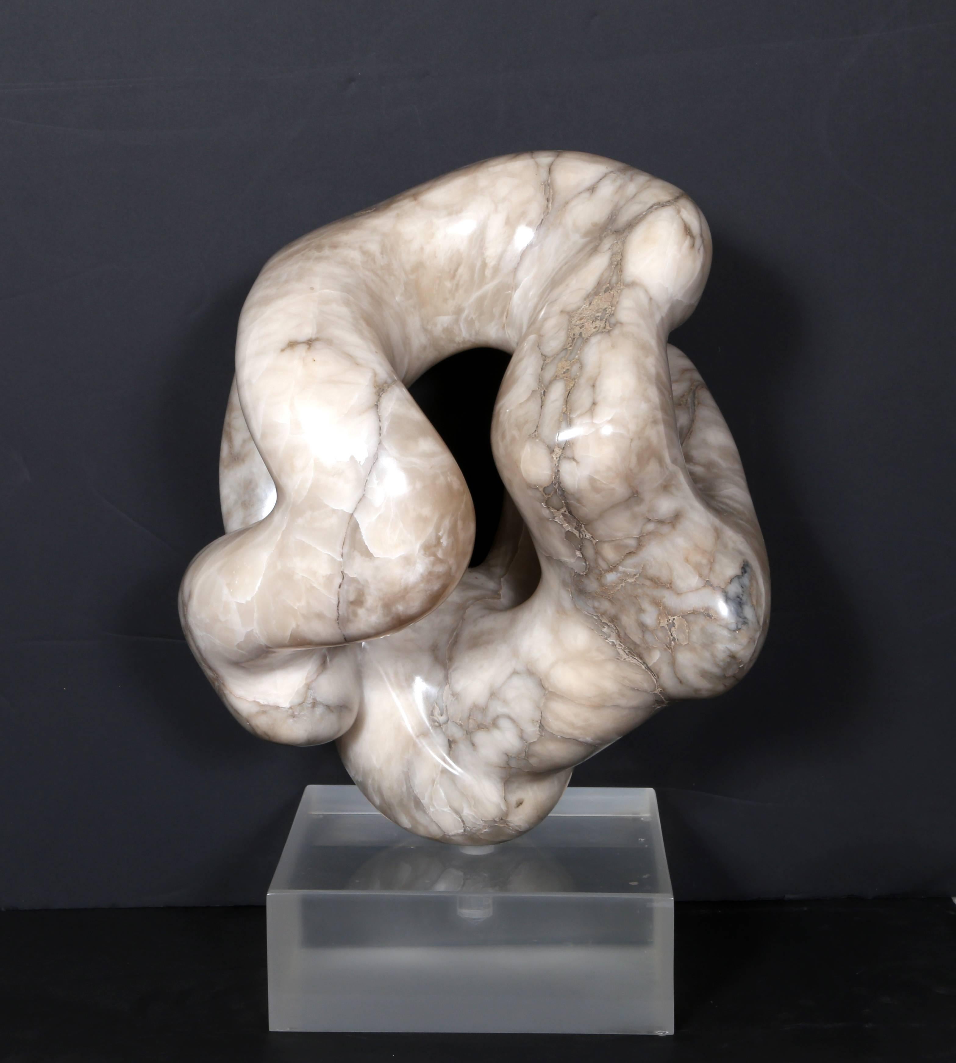 Unique abstract marble sculpture - Abstract Sculpture by Bruno Facchini
