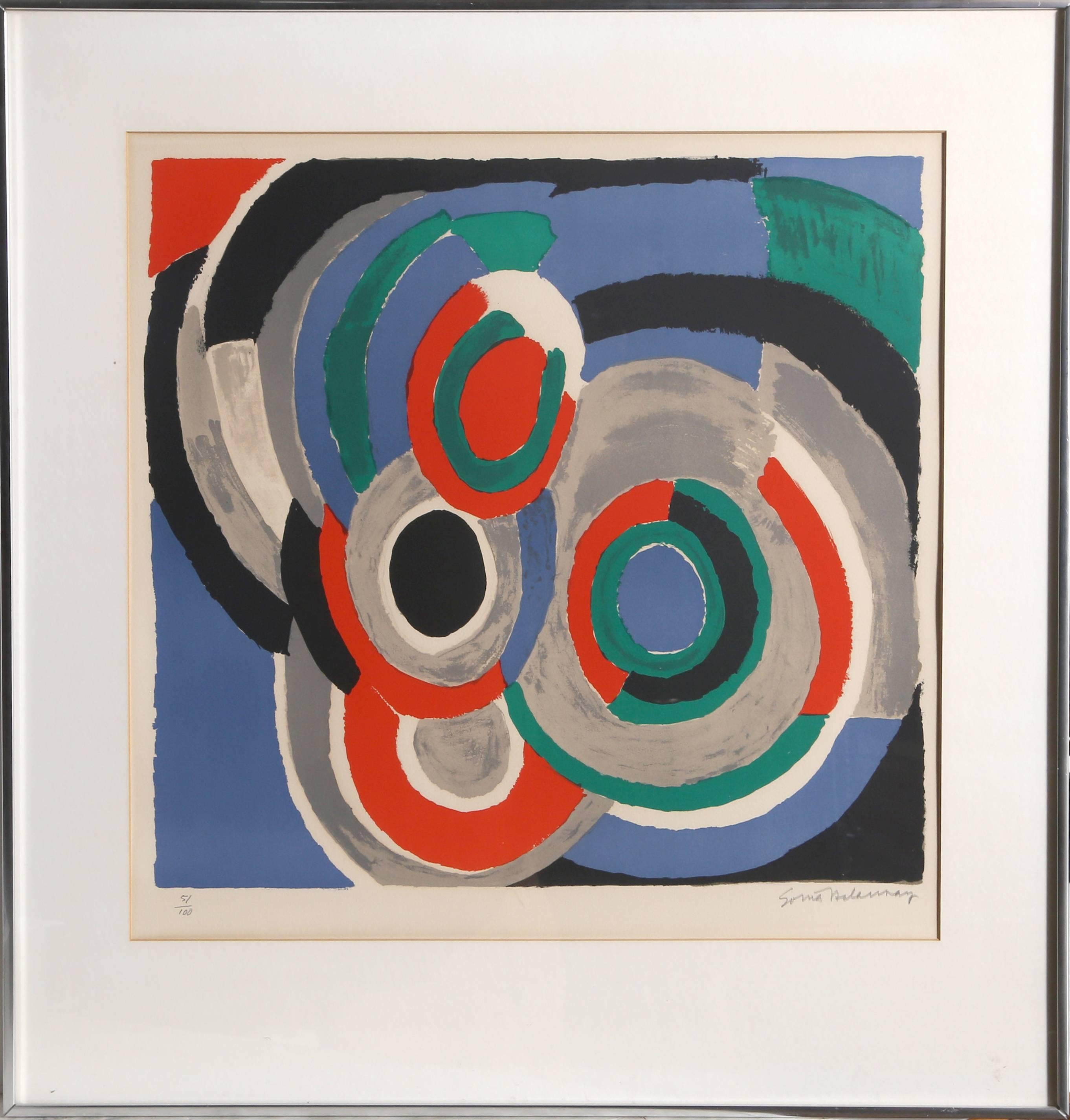 Sonia Delaunay Abstract Print - Hommage a Stravinsky