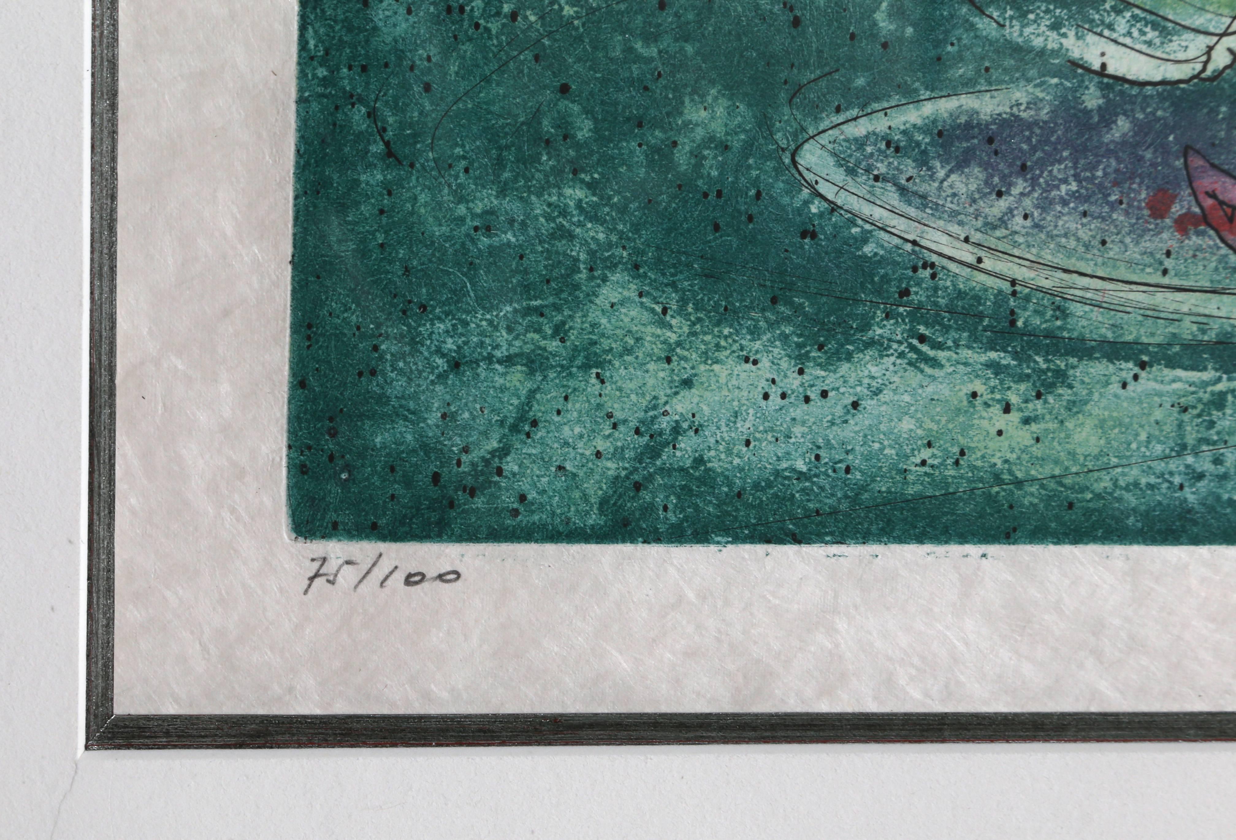 Les naufrageants d'Hom'mere II - L'Eautre, gravure à l'aquatinte de Roberto Matta en vente 1