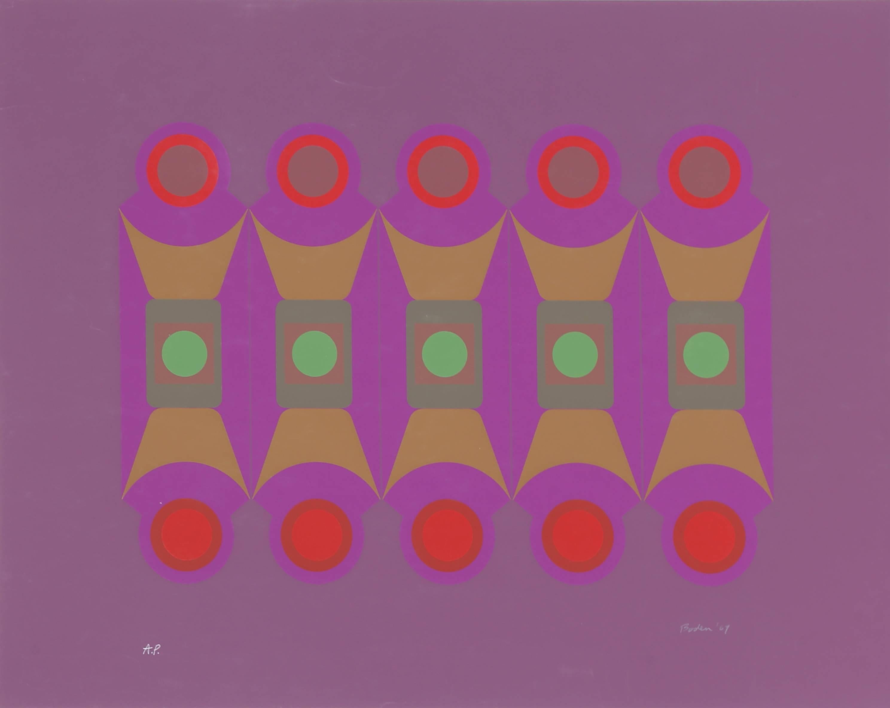 Artist: Arthur Boden
Title: Untitled 
Year: 1969
Medium: Serigraph, signed in pencil
Edition: AP
Size: 23 in. x 29.5 in. (58.42 cm x 74.93 cm)