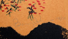 Glider, Abstrakte Lithographie von Benny Andrews