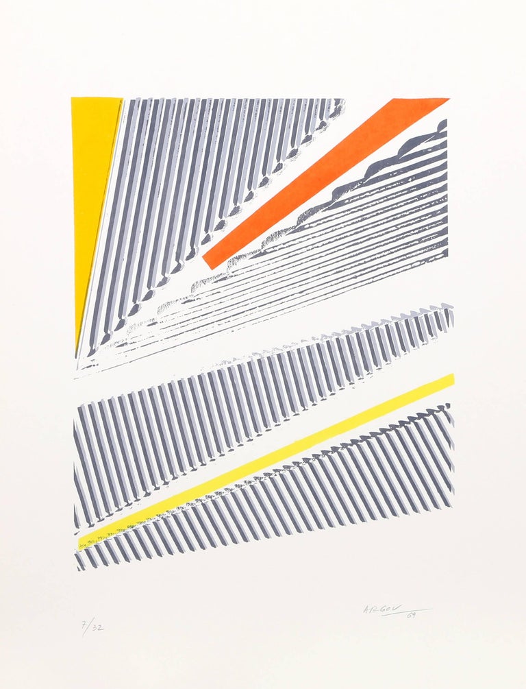 Michael Argov Abstract Print - untitled 1 Minimalist Abstract Silkscreen 1969