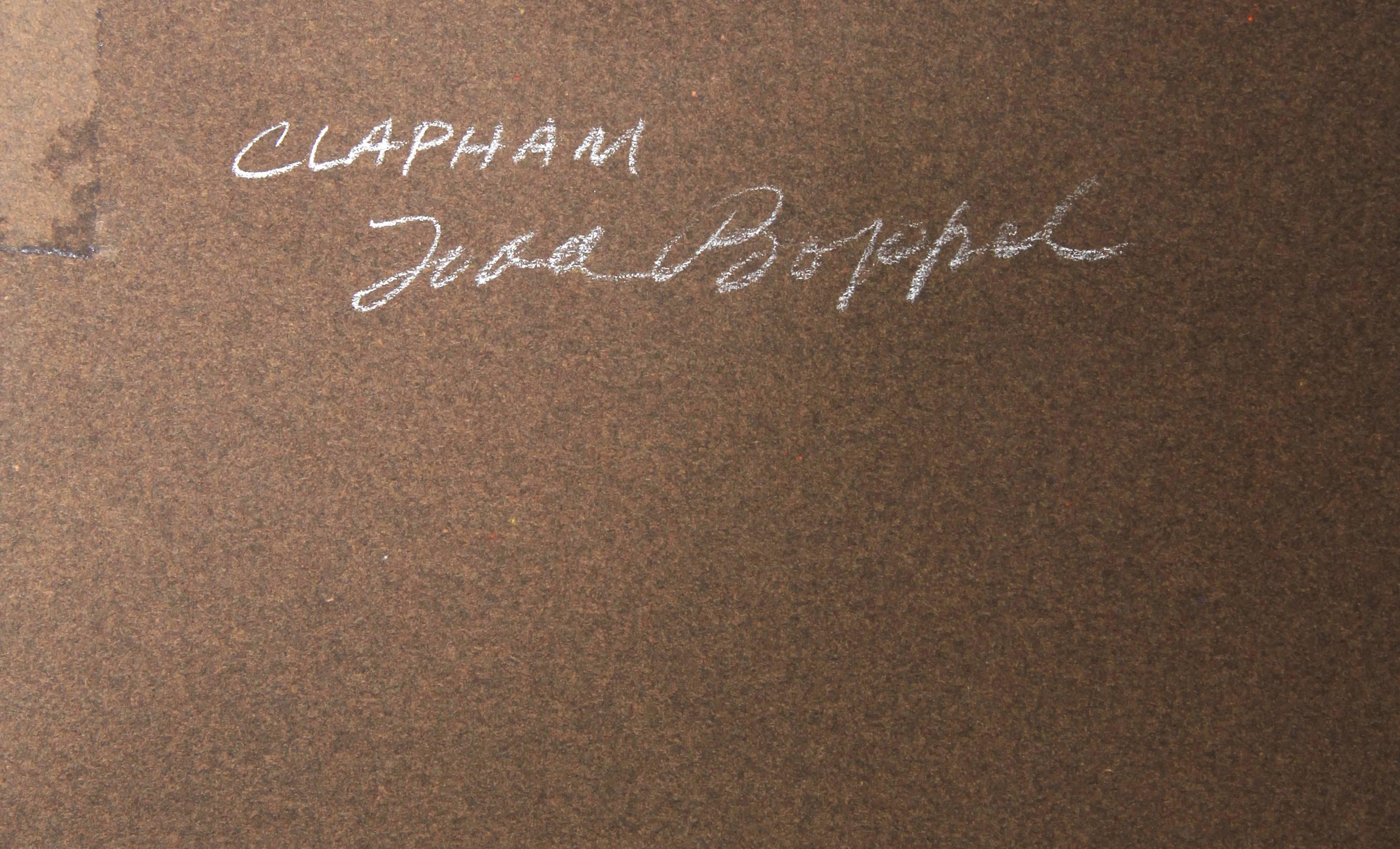 Clapham, Abstraktes expressionistisches Gemälde auf Papier, 1977 von Todd Boppel im Angebot 1