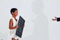 Waiting for Godot - The Message, Mixed media painting by Donald Bradford