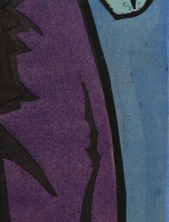 The Vigil, Holzschnittdruck von Kenneth Wilkinson