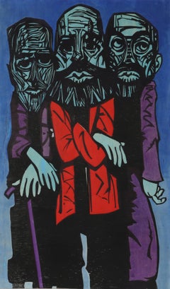 The Vigil, Woodcut Print by Kenneth Wilkinson