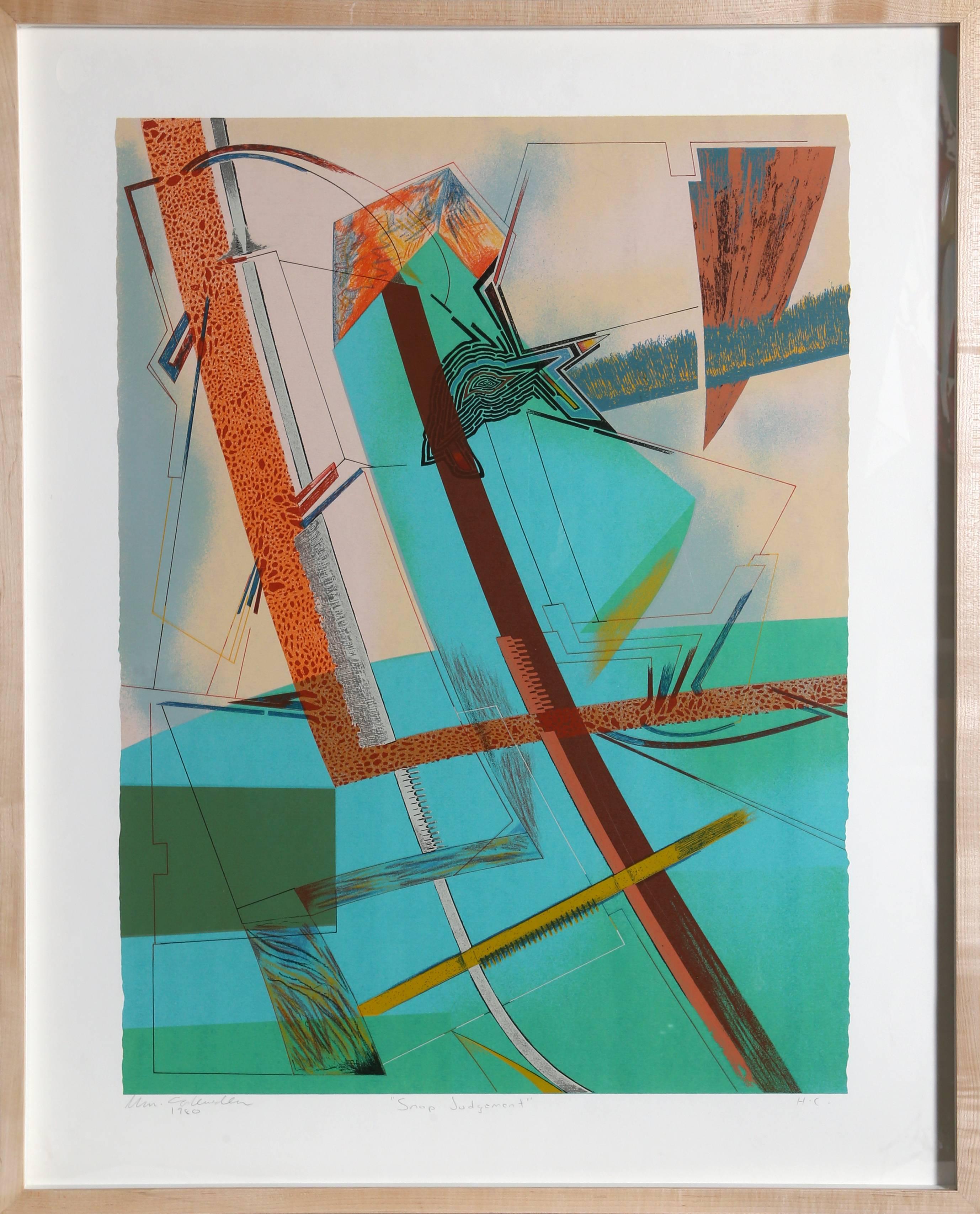 Künstler:  William Schwedler, Amerikaner (1942 - 1982)
Titel:  Schnelles Urteilsvermögen
Jahr:  1979
Medium:  Serigraphie, mit Bleistift signiert und nummeriert
Auflage:  HC
Bildgröße:  30 x 22 Zoll
Größe:  36 in. x 29 in. (91,44 cm x 73,66