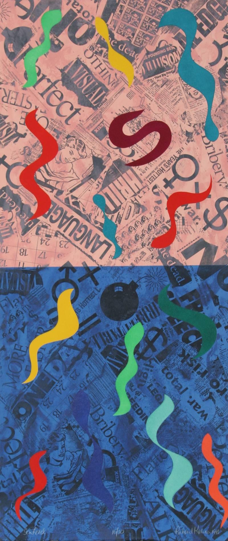 Artiste :	Richard Kalina
Titre :	Niveau de la mer
Année : 1993
Moyen :	Lithographie avec collage, signée et numérotée au crayon
Edition :	20
Taille du papier : 42 in. x 18 in. (106,68 cm x 45,72 cm)