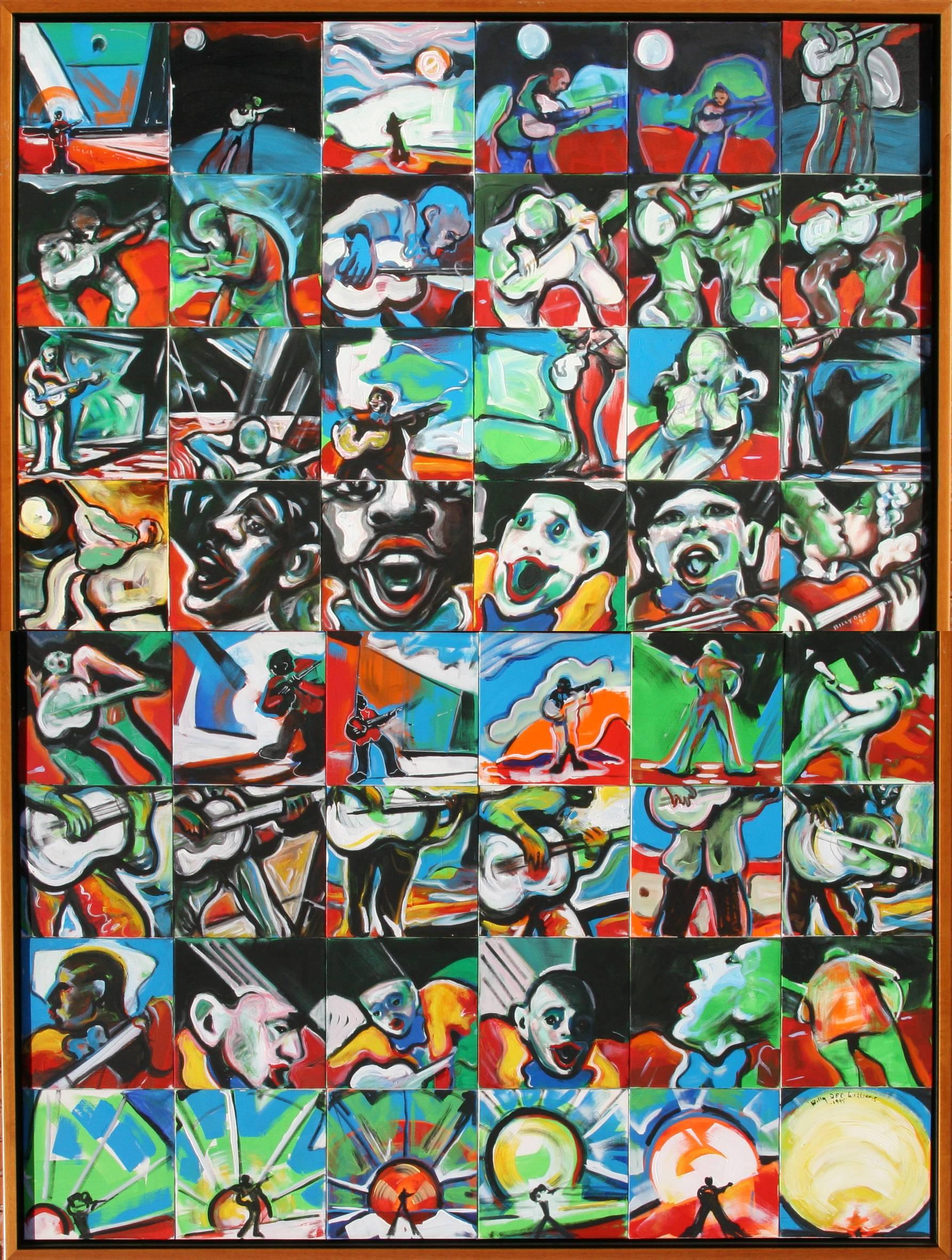 Monumentales Jazz-Gemälde von Billy Dee Williams