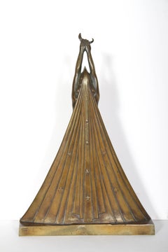 La Nuit:: Sculpture en bronze Art Déco de Georges Lavroff