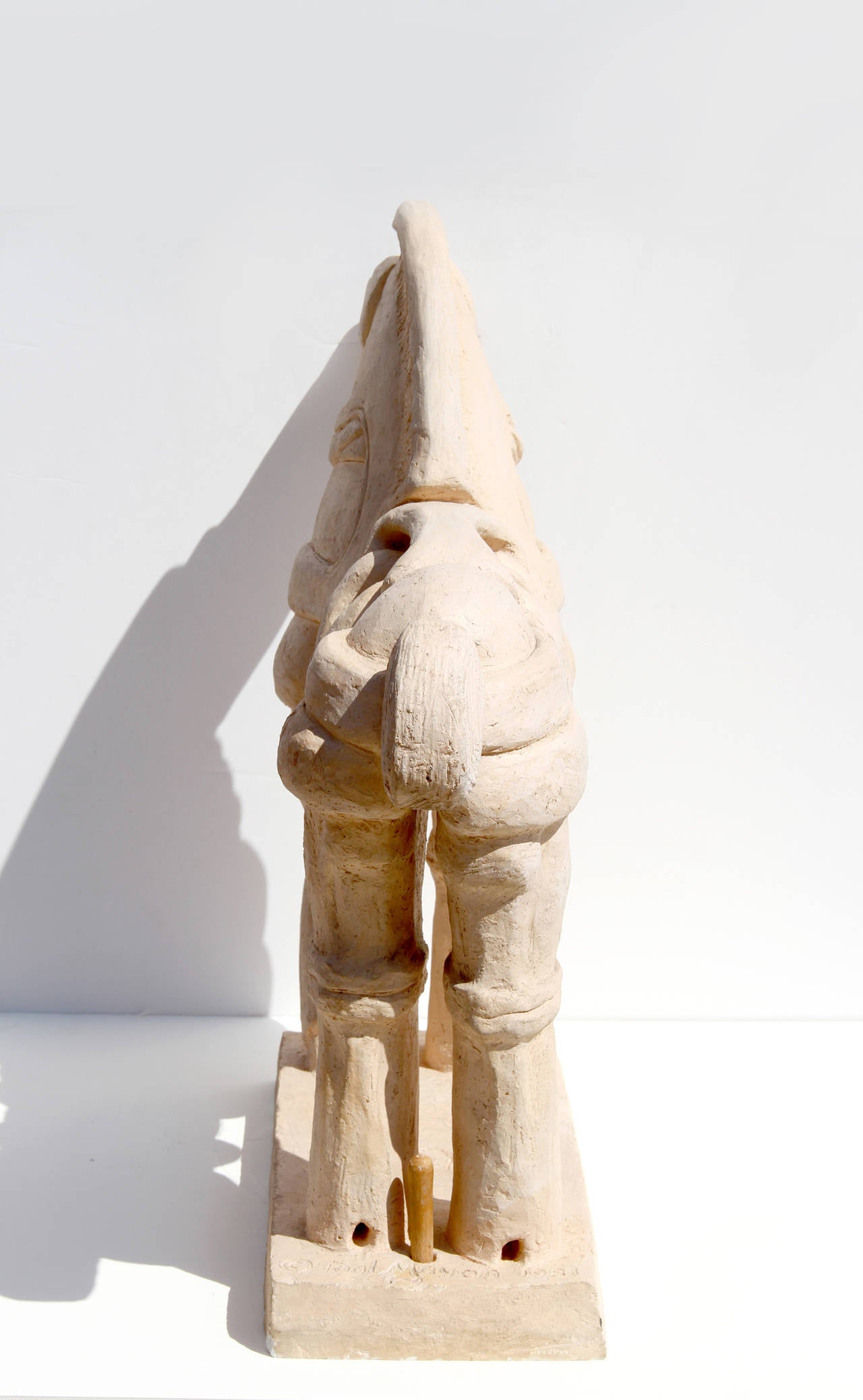 Horse - Taal Mayon, Sculpture by Ben Gonzales - Beige Figurative Sculpture by Ben A. Gonzales