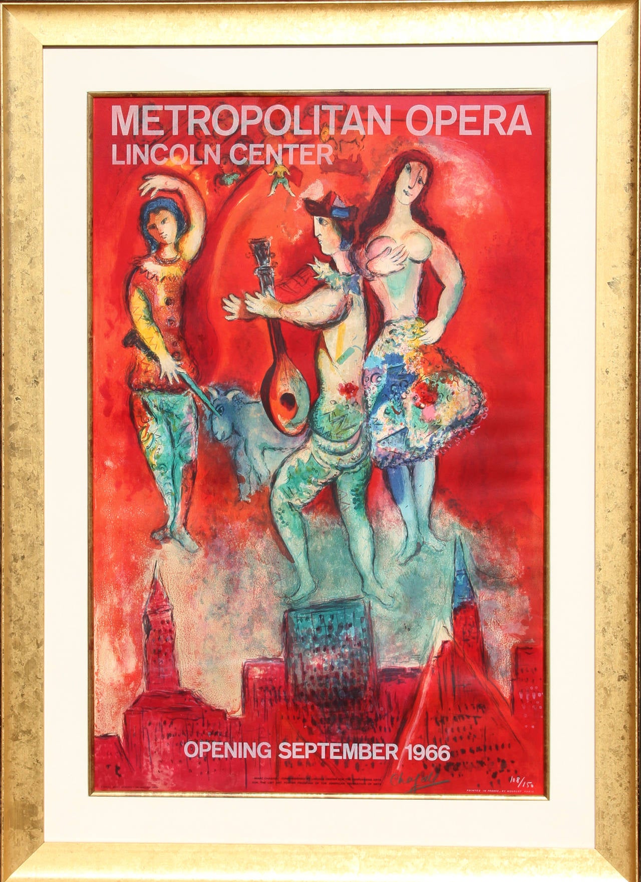Marc Chagall Figurative Print - Metropolitan Opera, Carmen