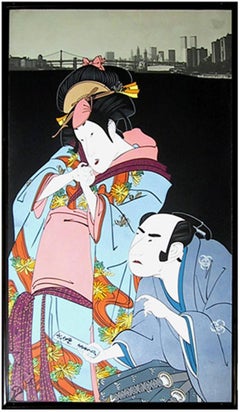 The Love Letter after Kunimasa, Painting by Michael Knigin