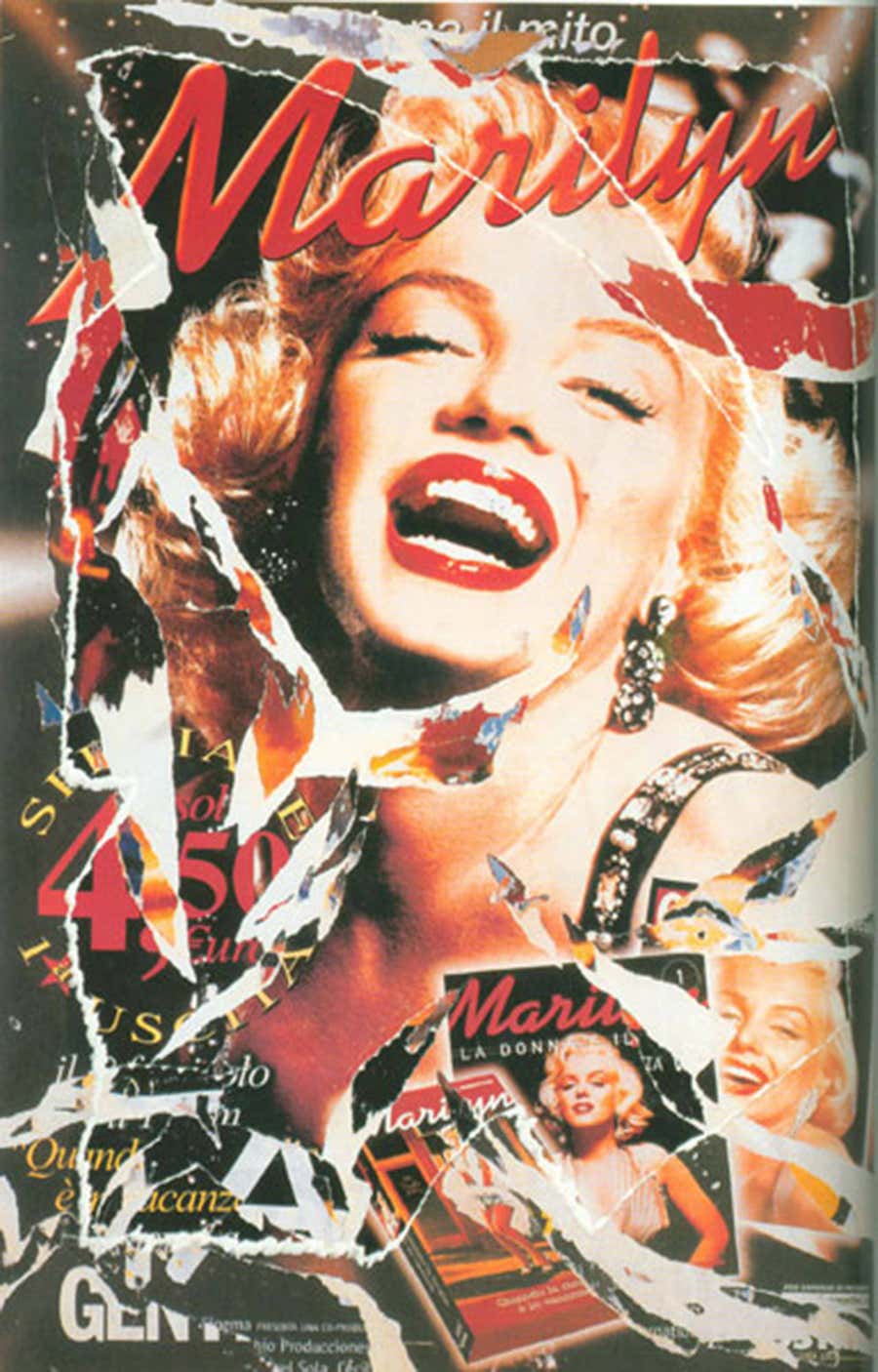 Omaggio a Marilyn (A Tribute to Marilyn), Pop Art Screenprint by Mimmo Rotella