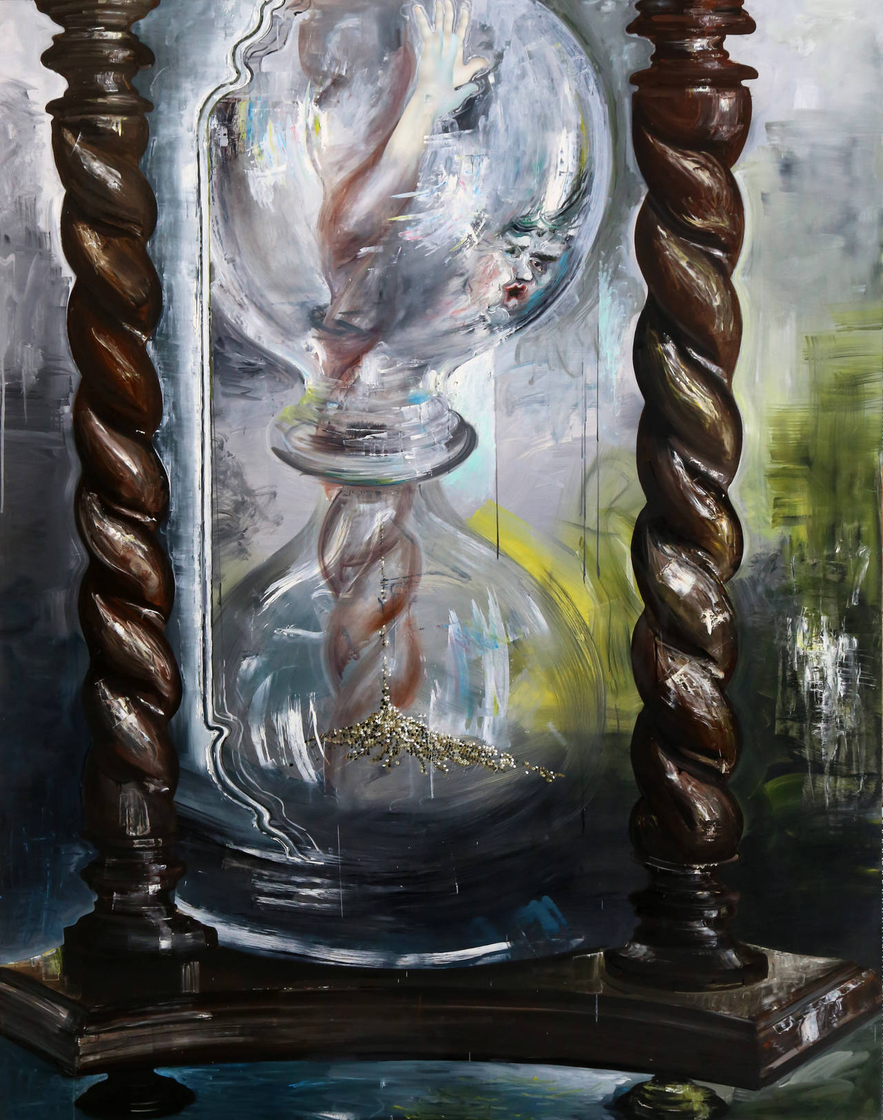 Bernhard Martin Figurative Painting - Hourglass