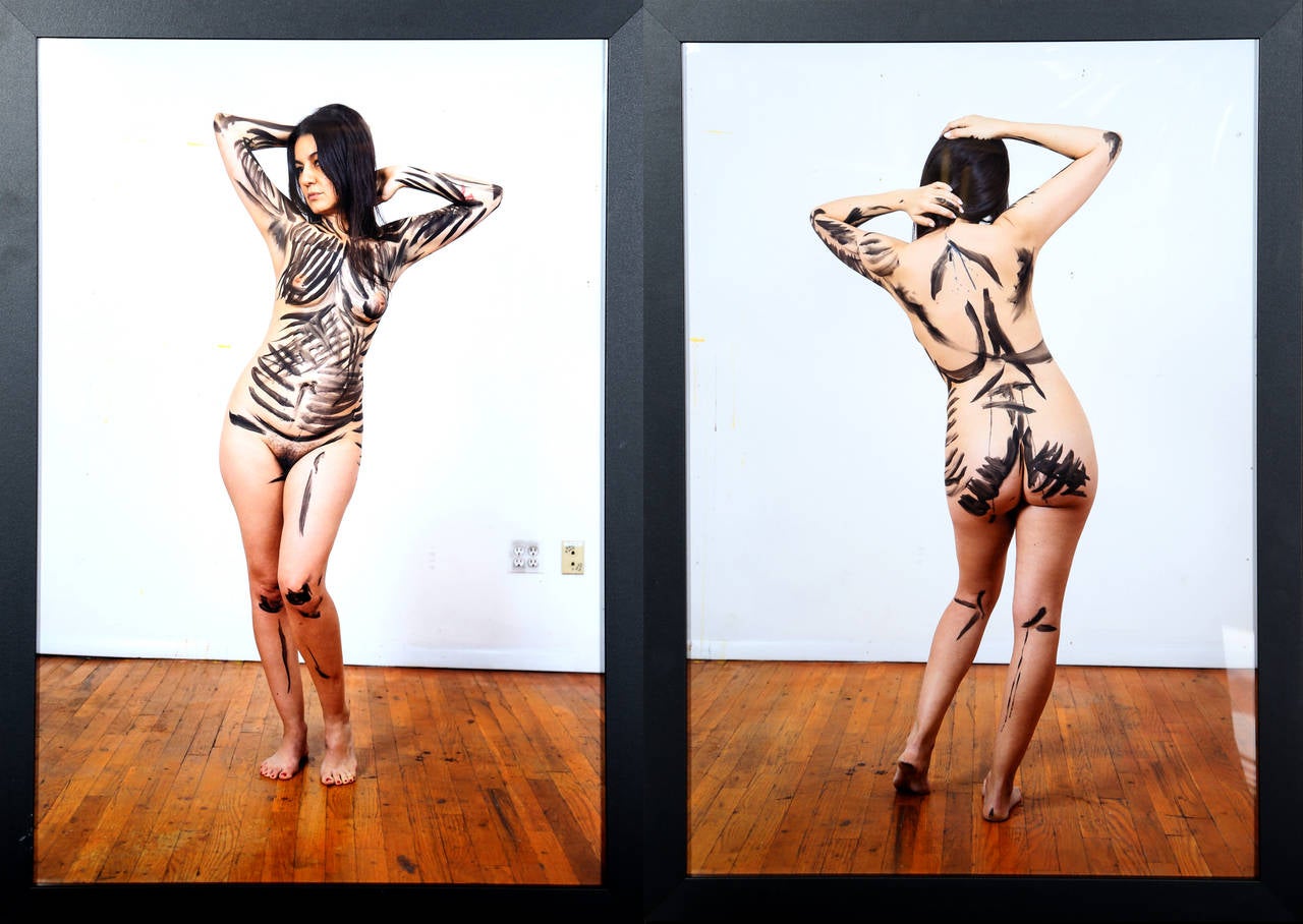 Raymond Pettibon Figurative Photograph - Top - Bottom, Diptych (Aïda Ruilova )