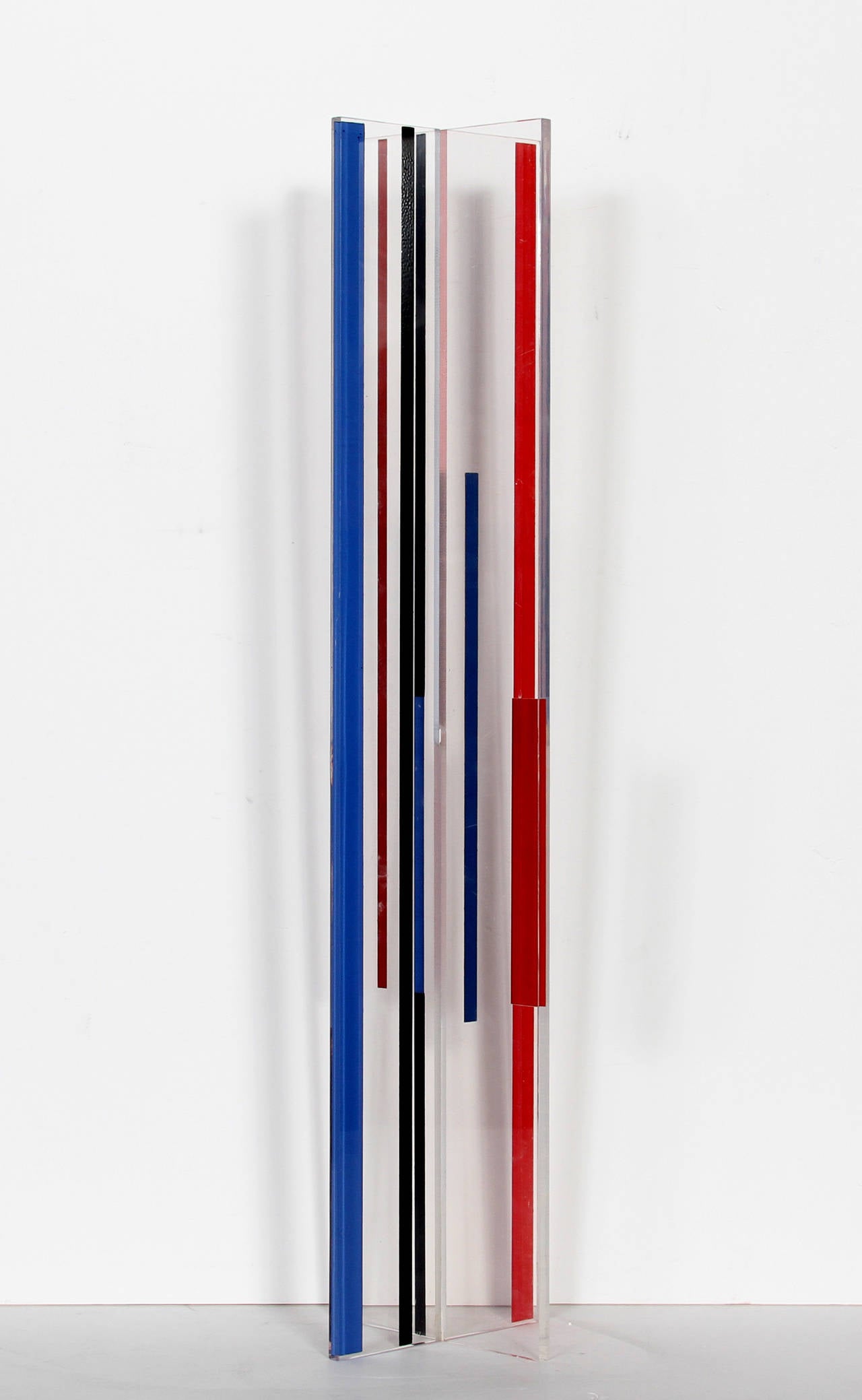 An acrylic sculpture by Ilya Bolotowski circa 1975. A minimalist modern sculpture of abstract linear design. 

Artist: Ilya Bolotowsky, Russian/American (1907 - 1981)
Title: Untitled I
Year: circa 1970
Medium: Acrylic Sculpture, signature and