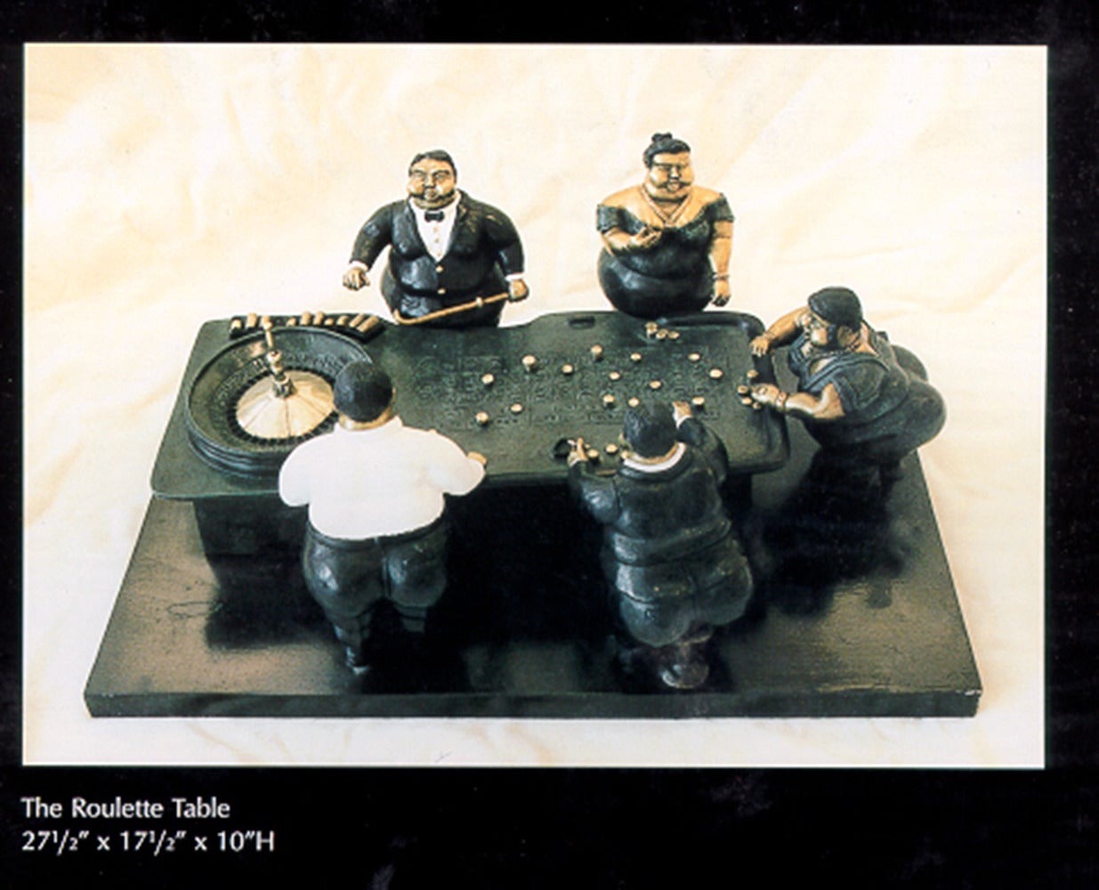 Ruleta, escultura de sobremesa de bronce patinado de Bruno Luna en venta 8