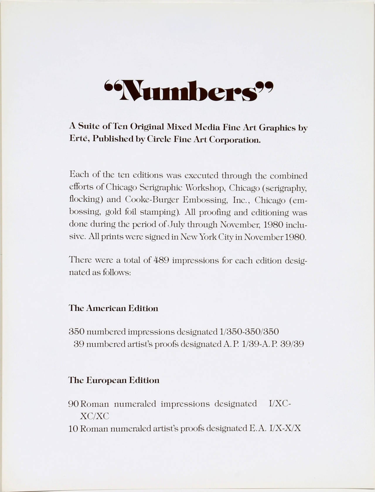 erte numbers