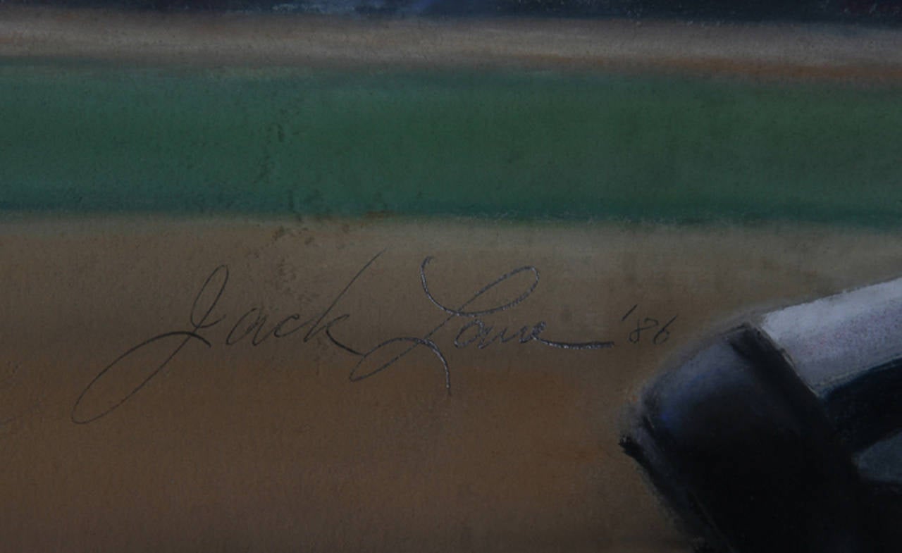 Mickey Mantle, Yankees, Dibujo original al pastel de Jack Lane en venta 1