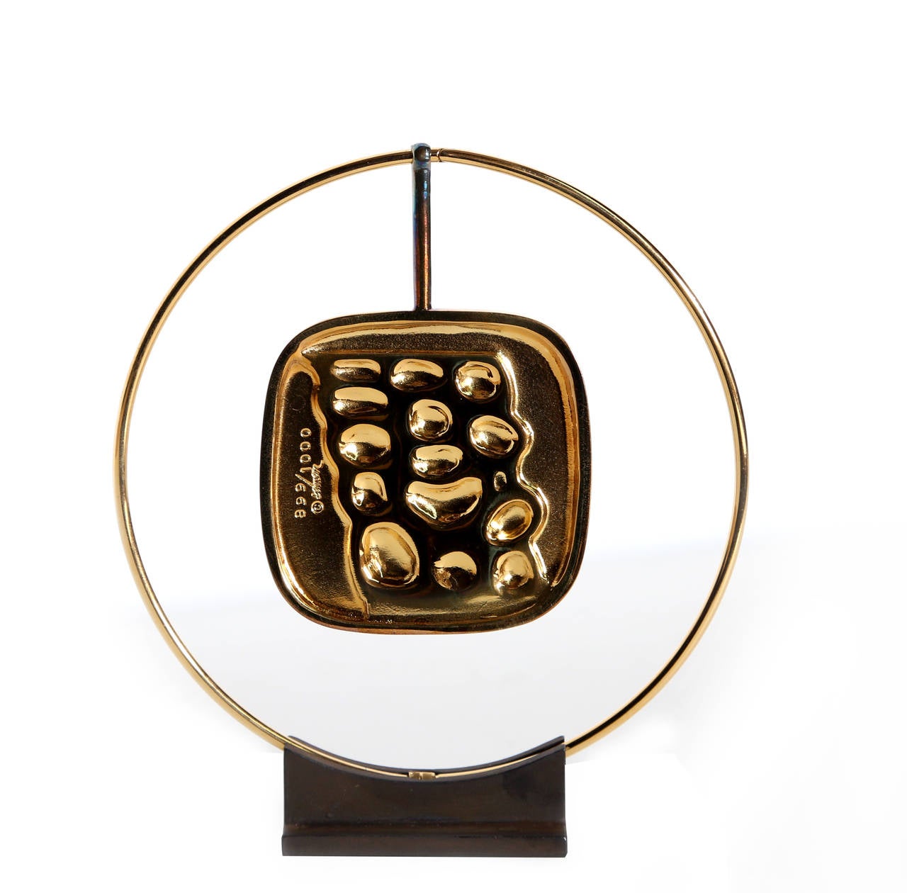 Torso Verona - Gold Figurative Sculpture by Miguel Ortiz Berrocal
