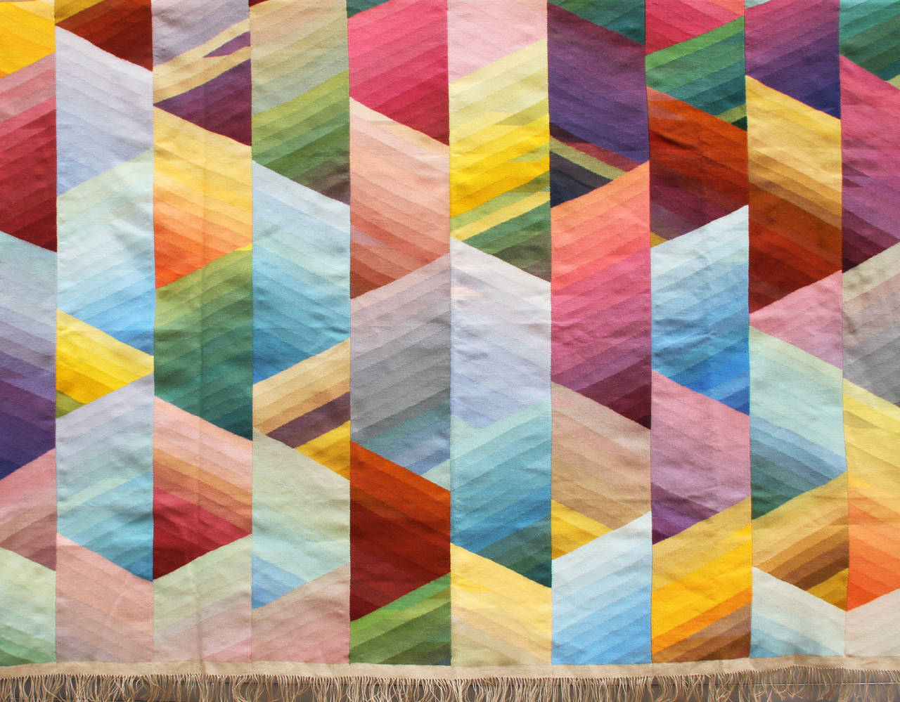 Tapis III, Unique Hand-woven and Hand-dyed Tapestry - Art by Diane Itter