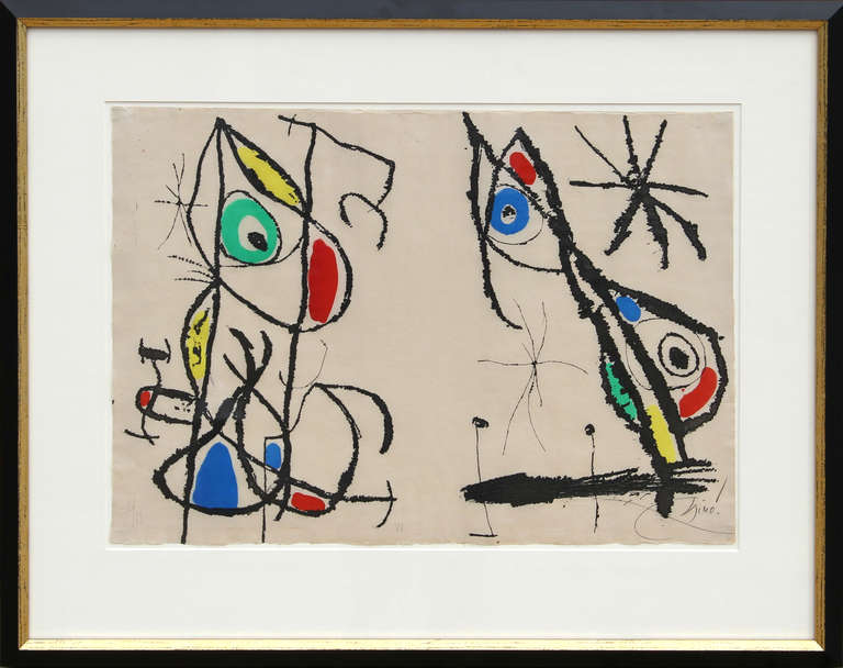 Joan Miró Abstract Print - Courtesan Grotesque