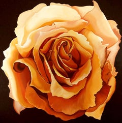 Yellow Rose, Monumental Painting by Lowell Nesbitt