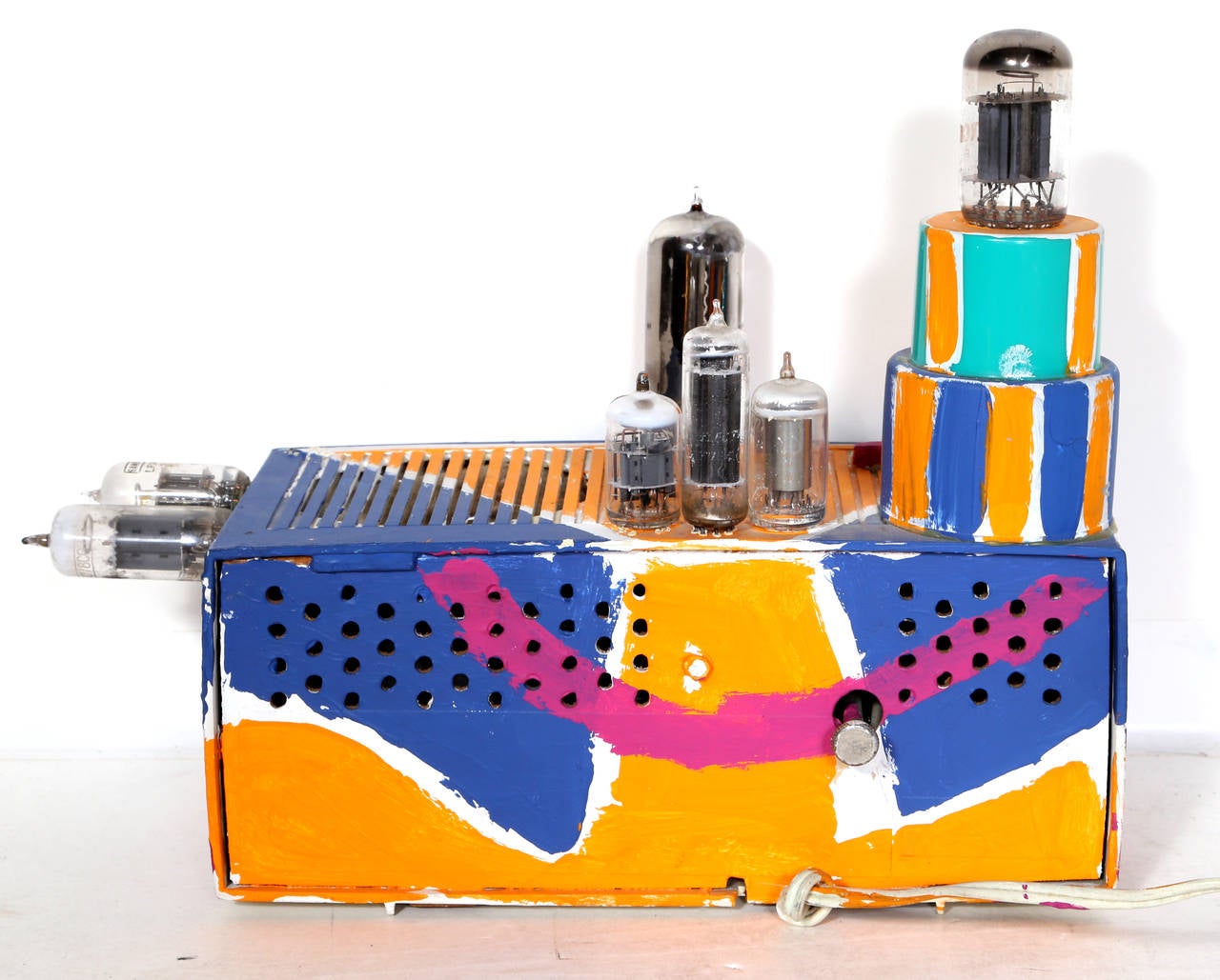 Kenny Scharf Clock Radio, Mixed Media For Sale at 1stdibs