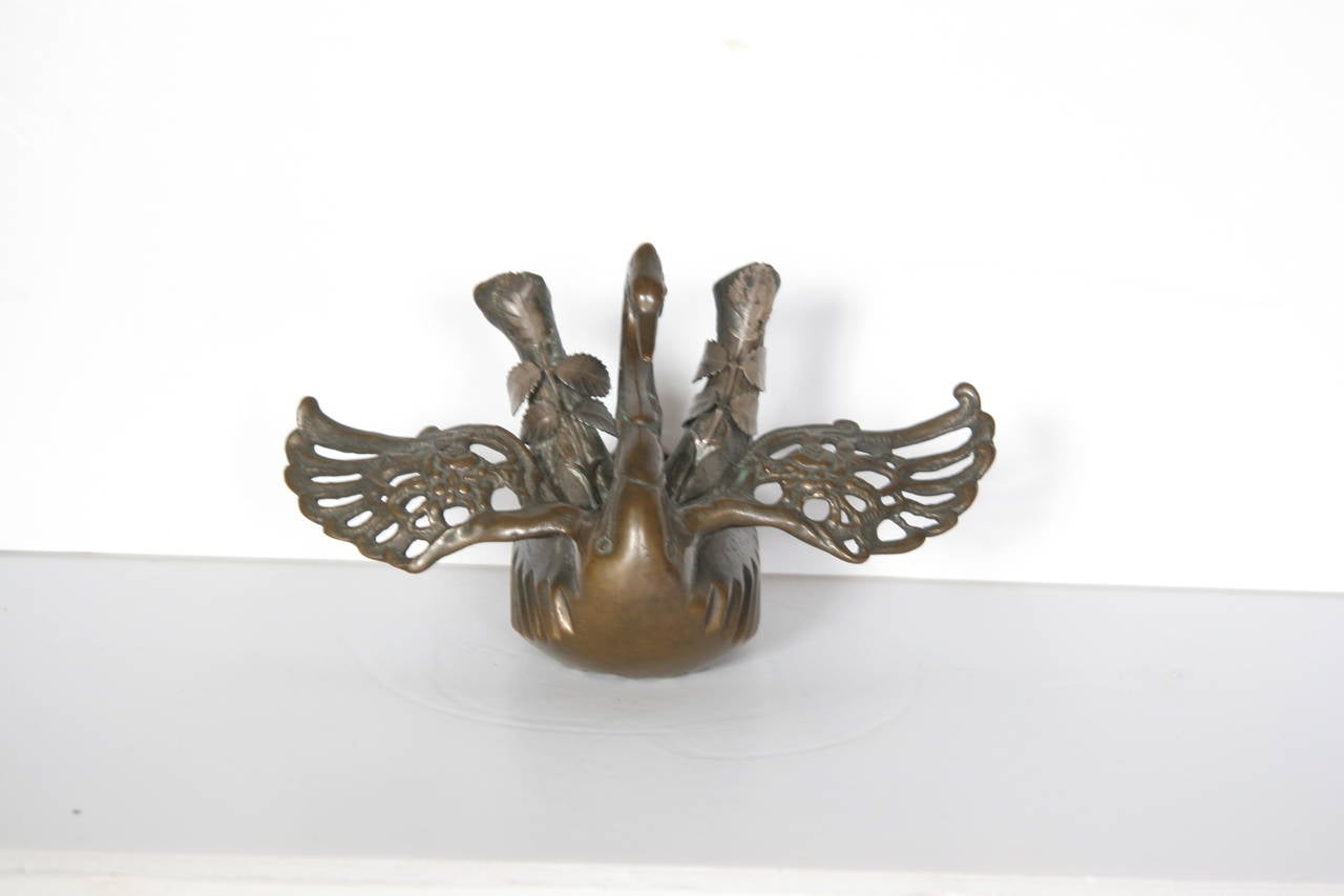Swan-Elephant - Gold Figurative Sculpture by Salvador Dalí